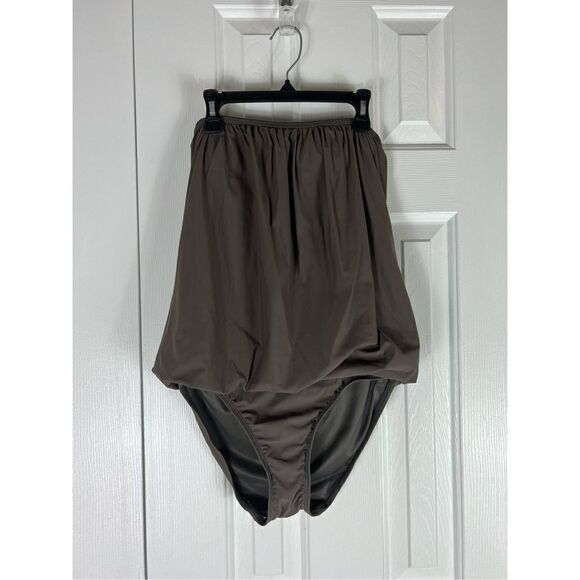 Spanx Womens Brown Behind Neck Swimsuit Size 8 - Picture 1 of 5